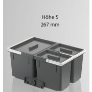 Höhe S, benötigte Einbauhöhe 267 mm