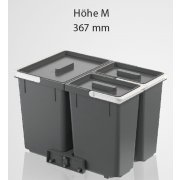 Höhe M, benötigte Einbauhöhe 367 mm