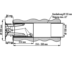 Naber COMPAIR flow Star GTS 150 F Mauerkasten 4043041