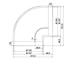 Naber COMPAIR flow 150 R-RBV Rohrbogen 90&deg; 4052015 ++ Lagerware ++