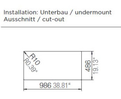 Schock Einbausp&uuml;le Fomhaus D-100L U Onyx - Unterbausp&uuml;le