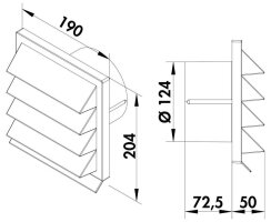 Naber COMPAIR flow 125 K-Jal 125 Außenjalousie weiß 4021070