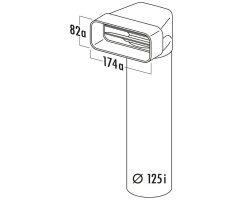 Naber COMPAIR flow 125 MF-UR 125 Umlenkstück 90°...