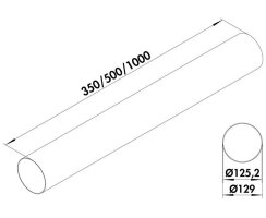 Naber COMPAIR flow 125 Rundrohr 500 mm 4021118