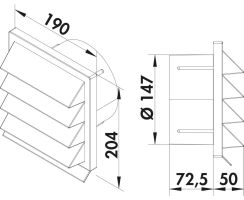 Naber COMPAIR flow round 150 E-Jal 150 Außenjalousie weiß 4044044
