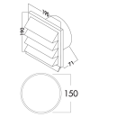 Naber COMPAIR flow round 150 E-Jal 150 Außenjalousie ziegelrot 4044046