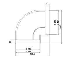 Naber COMPAIR flow round R-RBV flow 125 Rohrbogen 90&deg; 4052014