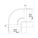 Naber COMPAIR flow round R-RBV flow 125 Rohrbogen 90&deg; 4052014