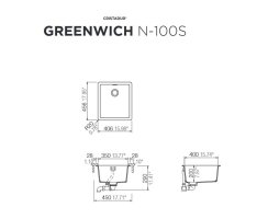 Schock Auflage-Einbausp&uuml;le Greenwich Magma N-100S A