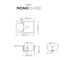 Schock Auflage-Einbausp&uuml;le Mono D-100 A Bronze