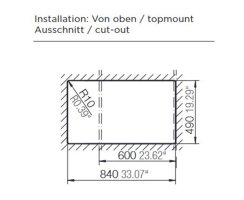 Schock Auflage-Einbausp&uuml;le Mono D-150 A Puro inkl. Holzschneidbrett