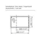 Schock Auflage-Einbausp&uuml;le Mono D-150 A Rouge inkl. Holzschneidbrett