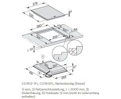 Miele SmartLine Induktions-Kochfeld CS 7612 FL - 37,8 x 52 cm