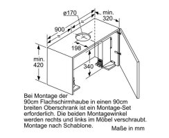 Neff Z54TM90X0 Montage-Set 90cm Oberschrank
