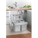 WESCO® Abfallsammler Double Shorty 1, alu grau 8011058