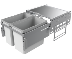 Naber Abfallsammler Cox® Base 360 S/500-2, hellgrau,...