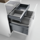 Naber Abfallsammler Cox® Base 360 S/600-3 mit Base-Board ohne Biodeckel, hellgrau, H 460mm, 8012374