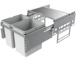 Naber Abfallsammler Cox® Base 360 S/500-2, hellgrau,...