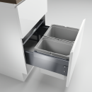 Naber Abfallsammler Cox® Base 360 S/500-2, hellgrau, H 360mm ohne Biodeckel, 8012400