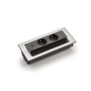 Naber Evoline&reg; BackFlip-USB mit Schukosteckdosen 8031151