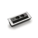 Schulte Evoline&reg; BackFlip-USB mit Schukosteckdosen 8031151