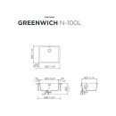 Schock Unterbau-Einbausp&uuml;le Greenwich Stone N-100L U