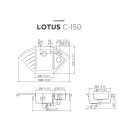 Schock Unterbau-Einbausp&uuml;le Lotus C-150 U Bronze inkl. Resteschale