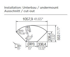 Schock Unterbau-Einbausp&uuml;le Lotus C-150 U Magma inkl. Resteschale