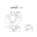 Schock Unterbau-Einbausp&uuml;le Lotus C-150 U Stone inkl. Resteschale
