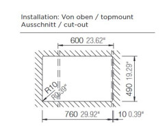 Schock Auflage-Einbausp&uuml;le Mono D-100XS A Stone inkl. Holzschneidbrett