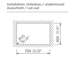 Schock Unterbau-Einbausp&uuml;le Mono D-100XS U Magma inkl. Holzschneidbrett
