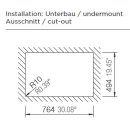 Schock Unterbau-Einbausp&uuml;le Mono D-100XS U Magma inkl. Holzschneidbrett