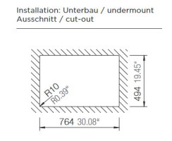 Schock Unterbau-Einbausp&uuml;le Mono D-100XS U Stone inkl. Holzschneidbrett