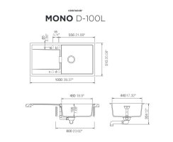 Schock Auflage-Einbausp&uuml;le Mono D-100L A Puro inklusive Holzschneidbrett