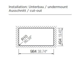Schock Unterbau-Einbausp&uuml;le Mono D-100L U Stone