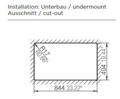 Schock Unterbau-Einbausp&uuml;le Mono D-150 U Puro inkl. Holzschneidbrett