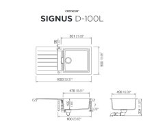 Schock Einbausp&uuml;le Signus D-100L U Magma Unterbau