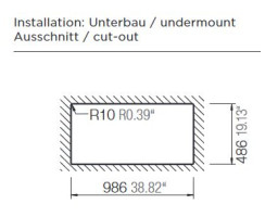 Schock Einbausp&uuml;le Signus D-150 U Bronze Unterbau inkl. Schneidbrett und Resteschale