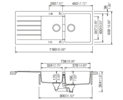 Schock Einbauspüle Signus D-200 U Stone Unterbau