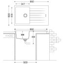 Naber Einbauspüle Angola 100 Schrankbreite 50 cm Granit magnolia 1106005