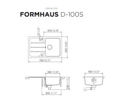Schock Einbausp&uuml;le Formhaus D-100S A Onyx -...