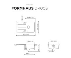 Schock Einbausp&uuml;le Formhaus D-100S A Asphalt - Auflagesp&uuml;le