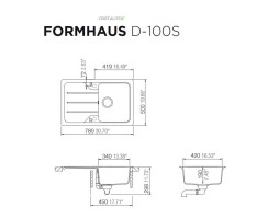 Schock Einbausp&uuml;le Formhaus D-100S A Croma - Auflagesp&uuml;le