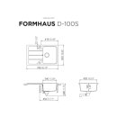 Schock Einbausp&uuml;le Formhaus D-100S U Nero - Unterbausp&uuml;le