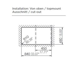 Schock Einbausp&uuml;le Formhaus D-100 A Onyx - Auflagesp&uuml;le