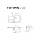 Schock Einbausp&uuml;le Formhaus D-100 A Nero - Auflagesp&uuml;le