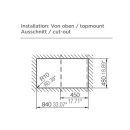 Schock Einbausp&uuml;le Formhaus D-100 A Nero - Auflagesp&uuml;le