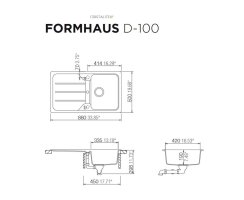 Schock Einbauspüle Formhaus D-100 U Nero -...