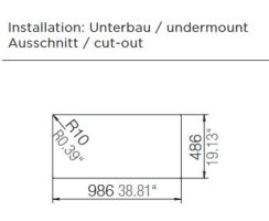 Schock Einbausp&uuml;le Fomhaus D-100L U Nero - Unterbausp&uuml;le