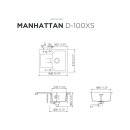 Schock Einbausp&uuml;le Manhattan D-100XS A Onyx - Auflagesp&uuml;le